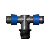 Conector Te Flexnet Anel Azul 1/2" Rosca Macho - 50 Unidades Conector Te Flexnet Anel Azul 1/2" Rosca Macho - 50 Unidades