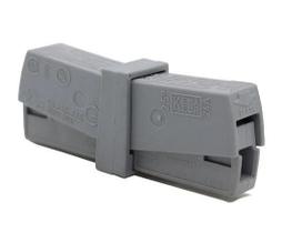 Conector Terminal Wago Original - 1 Pólo 224-201 Cinza Para Cabos e Fios - Até 2,5mm