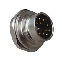 Conector Tipo Soquete Macho M16 Com Rosca 12 Pinos Metálico IP67 J09-12BX1 Conector Tipo Soquete Macho M16 Com Rosca 12 Pinos Metálico IP67 J09-12BX1