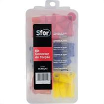 Conector Torcao Sforplast Com Mola Kit Com 98 Pecas - 5746 Conector Torcao Sforplast Com Mola Kit Com 98 Pecas - 5746