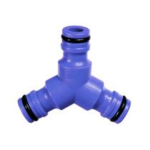 Conector Triplo Y em Plástico para Engate Rápido 1/2 pol Uso em Mangueira Palisad