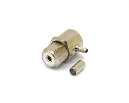 Conector UHF Fêmea Angular Cabo Painel Crimpagem RG-58 / RGC-58 - Gav 158 - KLC