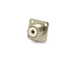 Conector UHF Fêmea Reto Painel Base Quadrada 25,40mm - KF-1 - Gav 93 - KLC