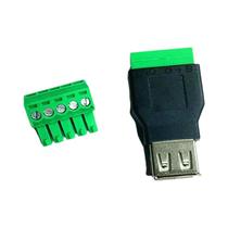 Conector USB 2.0 Tipo a Macho/Fêmea Para Conector De Parafuso De 5 Pinos Blindado USB2.0 Para Plugue