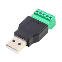 Conector USB 2.0 Tipo a Macho Fêmea Para Conector De Parafuso De 5 Pinos, Plugue De Terminal