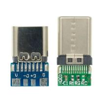 Conector USB 3.1 Tipo C De 24 Pinos Macho E Fêmea Adaptador Para Placa PCB 10 Peças Conector USB 3.1 Tipo C De 24 Pinos Macho E Fêmea Adaptador Para Placa PCB 10 Peças