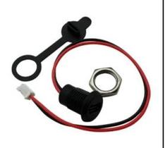 Conector Usb C Tipo C Fêmea Redondo Com Tampa Estanque E Porca Fixação Chicote 15cm Para Painéis