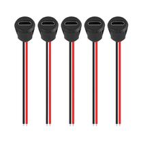 Conector USB Tipo-C À Prova d'Água 2 Pinos 5PCS Plug De Carregamento Rápido Soquete Fêmea Conector USB Tipo-C À Prova d'Água 2 Pinos 5PCS Plug De Carregamento Rápido Soquete Fêmea