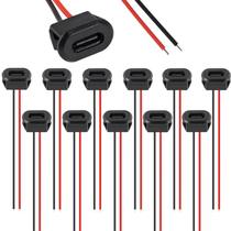 Conector USB Tipo-C Fêmea 2 Pinos 10 Peças, Porta De Carregamento Rápido, Plugue Carregador USB-C Conector USB Tipo-C Fêmea 2 Pinos 10 Peças, Porta De Carregamento Rápido, Plugue Carregador USB-C