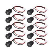 Conector USB Tipo-C Fêmea 2P Crimpagem Direta À Prova d'Água Para Carregamento (10 Peças)