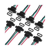 Conector USB Tipo-C Fêmea À Prova d'Água 8 Peças 4 Pinos DIY Cabo De Extensão De Energia Com Fio