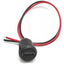 Conector Usb Tipo C Redondo Preto 13Mm Conector Usb Tipo C Redondo Preto 13Mm