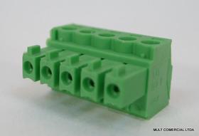 Conector Verde Multipolar AKZ1550.07 Fêmea de 7 Vias - Passo 3,81mm - Phoenix Mecano Conector Verde Multipolar AKZ1550.07 Fêmea de 7 Vias - Passo 3,81mm - Phoenix Mecano