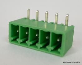 Conector Verde Multipolar STL1550.02GH Macho 90º de 2 vias com as laterais Fechadas - Passo 3,5mm - Phoenix Mecano