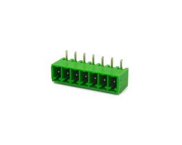Conector Verde Multipolar STLZ1550.07GH Macho 90º (Horizontal) de 7 Vias Com as Laterais Fechadas - Passo 3,81mm - Phoenix Mecano