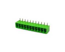 Conector Verde Multipolar STLZ1550.11GH Macho 90º (Horizontal) de 11 Vias Com as Laterais Fechadas - Passo 3,81mm - Phoenix Mecano Conector Verde Multipolar STLZ1550.11GH Macho 90º (Horizontal) de 11 Vias Com as Laterais Fechadas - Passo 3,81mm - Phoenix Mecano
