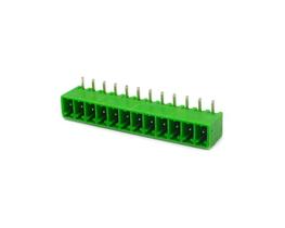Conector Verde Multipolar STLZ1550.12GH Macho 90º (Horizontal) de 12 Vias Com as Laterais Fechadas - Passo 3,81mm - Phoenix Mecano Conector Verde Multipolar STLZ1550.12GH Macho 90º (Horizontal) de 12 Vias Com as Laterais Fechadas - Passo 3,81mm - Phoenix Mecano