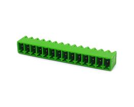 Conector Verde Multipolar STLZ1550.16GV Macho 180º (Vertical) de 16 Vias Com as Laterais Fechadas - Passo 3,81mm - Phoenix Mecano Conector Verde Multipolar STLZ1550.16GV Macho 180º (Vertical) de 16 Vias Com as Laterais Fechadas - Passo 3,81mm - Phoenix Mecano