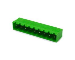Conector Verde Multipolar STLZ950.09GV Macho 180º (Vertical) de 9 Vias Com as Laterais Fechadas - Passo 5,08mm - Phoenix Mecano