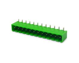 Conector Verde Multipolar STLZ950.12GH Macho 180º (Horizontal) de 12 Vias com as Laterais Fechadas - Passo 5,08mm - Phoenix Mecano Conector Verde Multipolar STLZ950.12GH Macho 180º (Horizontal) de 12 Vias com as Laterais Fechadas - Passo 5,08mm - Phoenix Mecano
