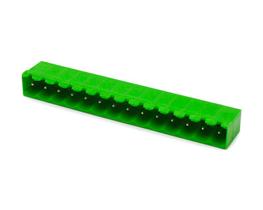 Conector Verde Multipolar STLZ950.14GV Macho 180º (Vertical) de 14 Vias Com as Laterais Fechadas - Passo 5,08mm - Phoenix Mecano