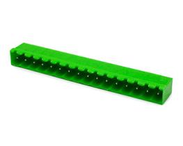 Conector Verde Multipolar STLZ950.16GV Macho 180º (Vertical) de 16 Vias Com as Laterais Fechadas - Passo 5,08mm - Phoenix Mecano