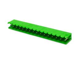 Conector Verde Multipolar STLZ950.16V Macho 180º (Vertical) de 16 Vias Com as Laterais Abertas - Passo 5,08mm - Phoenix Mecano