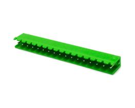 Conector Verde Multipolar STLZ950.17V Macho 180º (Vertical) de 17 Vias Com as Laterais Abertas - Passo 5,08mm - Phoenix Mecano