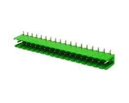 Conector Verde Multipolar STLZ950.18H Macho 90º (Horizontal) de 18 Vias com as Laterais Abertas - Passo 5,08mm - Phoenix Mecano