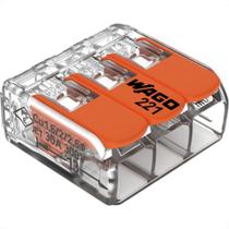 Conector Wago 3P 05 6,0M 41A 221-613 - Kit C/30 Unidades
