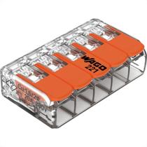 Conector Wago 5P 02 4,0M 32A 221-415 - Kit C/25 Unidades Conector Wago 5P 02 4,0M 32A 221-415 - Kit C/25 Unidades