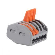 Conector Wago 5Polos - 0,08 A 4,0Mm - 32A. 222-415 - Kit C/10 Pecas