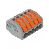 Conector Wago 5Polos - 0,08 A 4,0Mm - 32A. 222-415 . / Kit C/ 10 Peças