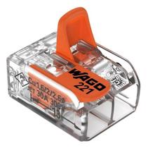 Conector wago chuveiro emenda 2 fios 221-612 - kit 50 pc