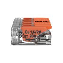 Conector Wago Compacto Emenda 5 Fios Mod 221-615 Kit c/10Un