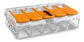 Conector Wago Compacto Emenda 5 Fios Modelo 221-415 10 Peças