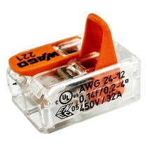 Conector Wago Emenda 2 Fios 221-412 - Kit com 2 unid