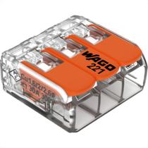 Conector Wago Emenda 3 Polos - 6Mm - 41A. 221-613 - Kit C/30 Pecas Conector Wago Emenda 3 Polos - 6Mm - 41A. 221-613 - Kit C/30 Pecas
