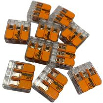 Conector Wago ou Genérico Emenda Derivação 2/3/5 Vias Cabo 4mm-6mm 20A 450V Conector Wago ou Genérico Emenda Derivação 2/3/5 Vias Cabo 4mm-6mm 20A 450V