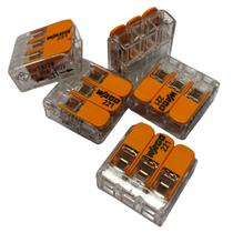 Conector Wago ou Genérico Emenda Derivação 2/3/5 Vias Cabo 4mm-6mm 20A 450V Conector Wago ou Genérico Emenda Derivação 2/3/5 Vias Cabo 4mm-6mm 20A 450V