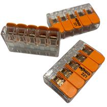 Conector Wago ou Genérico Emenda Derivação 2/3/5 Vias Cabo 4mm-6mm 20A 450V