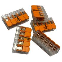 Conector Wago ou Genérico Emenda Derivação 2/3/5 Vias Cabo 4mm-6mm 20A 450V