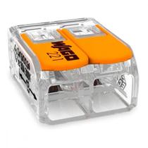 Conector Wago Para Chuveiro 2 Polos - 6Mm - 41A. 221-612 Com 3 Pecas