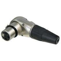 Conector xlr cabo femea 3 polos nickel angulado rc3fr rean Conector xlr cabo femea 3 polos nickel angulado rc3fr rean