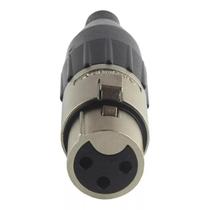 Conector Xlr Canon Femea Amphenol 3 Vias Ac3f/N