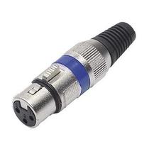 Conector Xlr Canon Femea Microfone Dmx