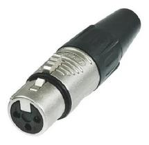 Conector Xlr Canon Femea Niquelado Rc3F Rean