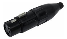 Conector Xlr Canon Femea Preto Csr 1029 Bk Csr