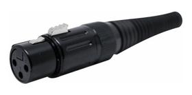 Conector Xlr Canon Femea Preto Q-11 Bk Csr