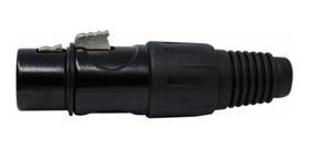 Conector Xlr Canon Femea Preto Q-13Bk Csr